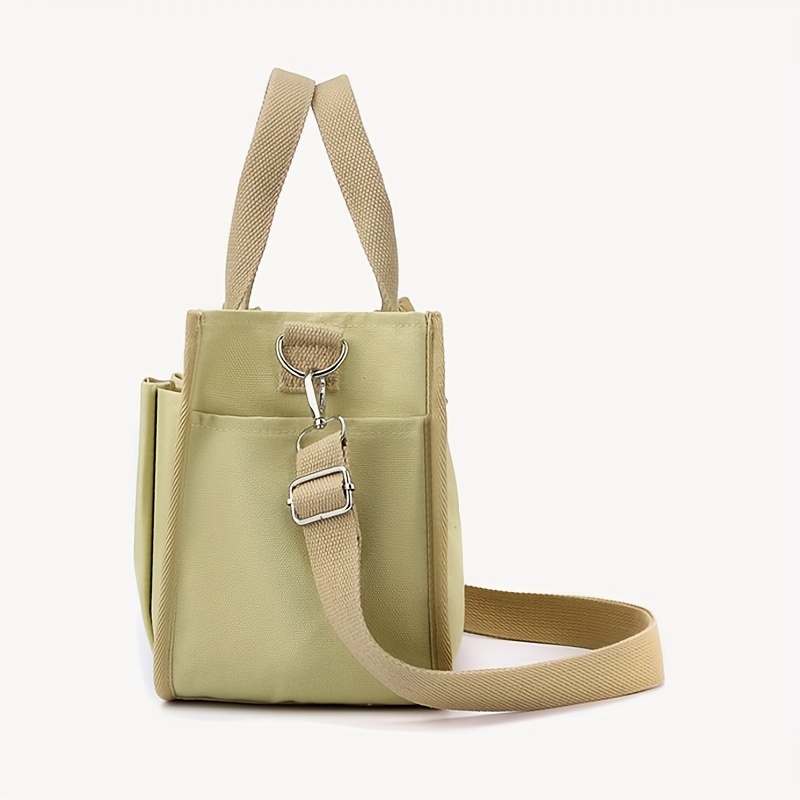 canvas tote bag men and women mini handbag tote bags with pockets canvas crossbody bag purse fashion shoulder tote bag for work school details 3