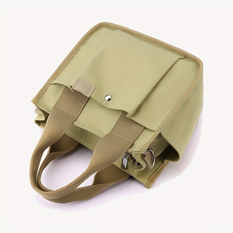 canvas tote bag men and women mini handbag tote bags with pockets canvas crossbody bag purse fashion shoulder tote bag for work school details 4