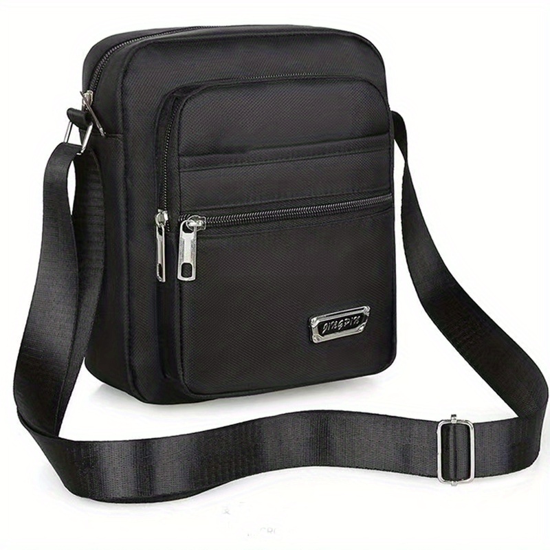 fashion casual mens shoulder bag simple messenger bag details 0