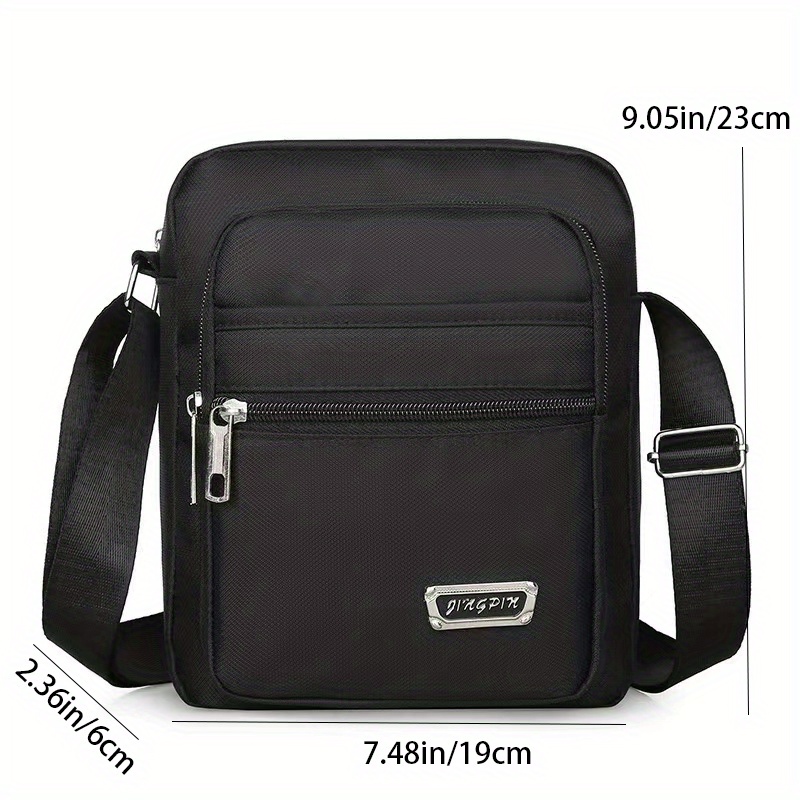 fashion casual mens shoulder bag simple messenger bag details 2