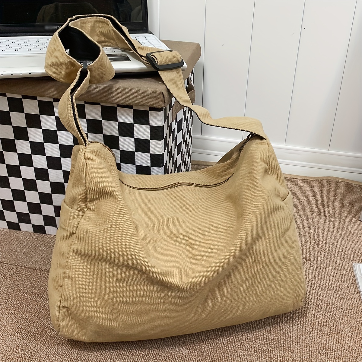 Cool Vintage Y2K Hobo Crossbody Bag In 4 Colors, Durable Canvas Large Capacity Trendy Sling Bag, For School Business Outdoor Party Supplies, Gift details 8