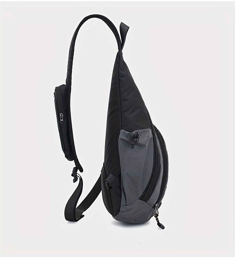 1pc mens chest bag single shoulder chest bag outdoor leisure waterproof multi functional large capacity details 2