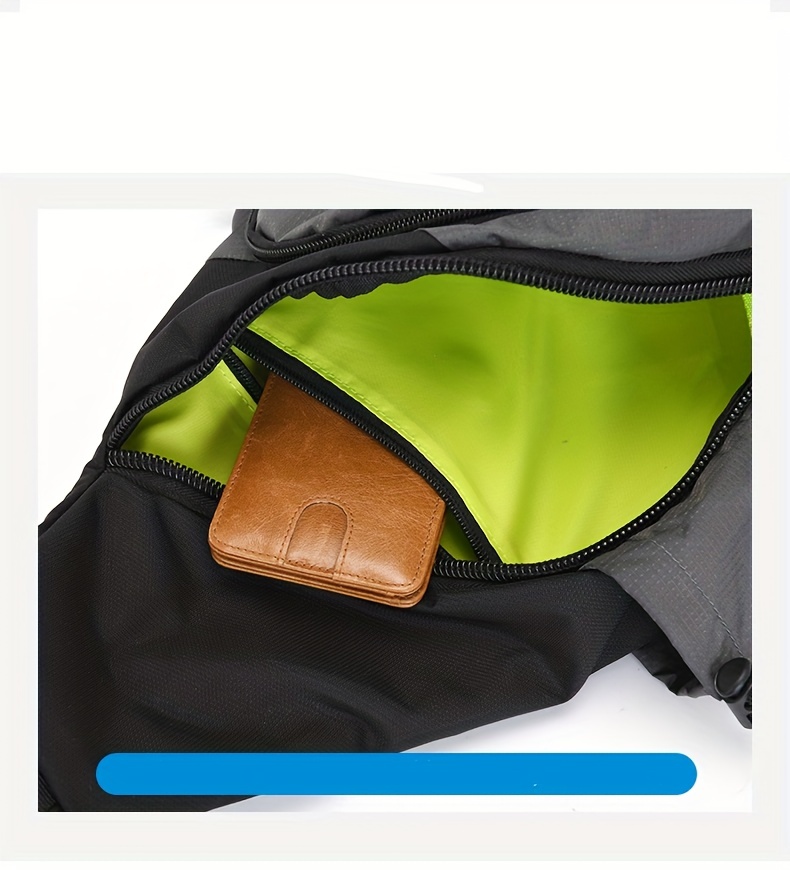 1pc mens chest bag single shoulder chest bag outdoor leisure waterproof multi functional large capacity details 5