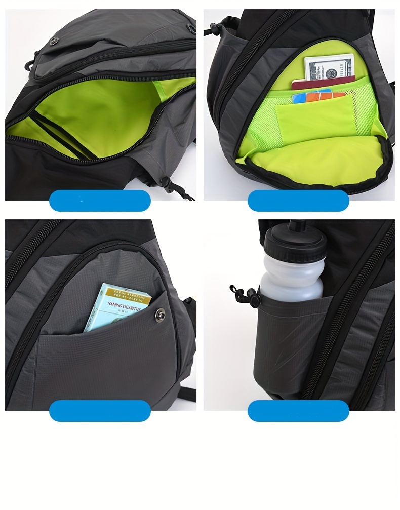 1pc mens chest bag single shoulder chest bag outdoor leisure waterproof multi functional large capacity details 6