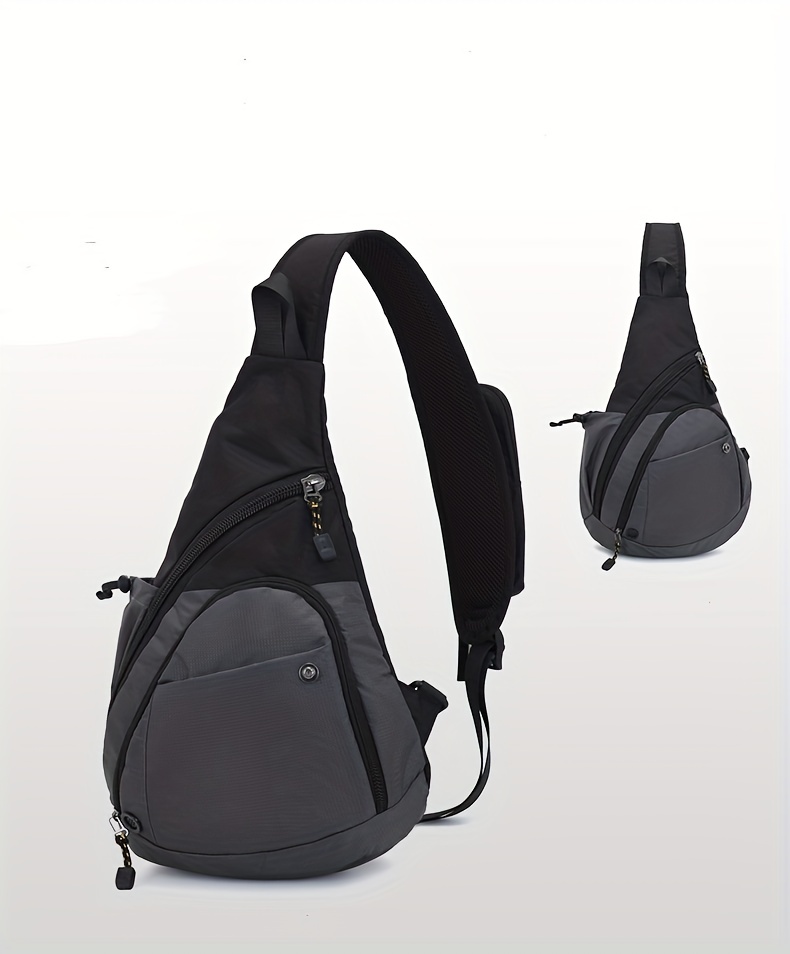 1pc mens chest bag single shoulder chest bag outdoor leisure waterproof multi functional large capacity details 8