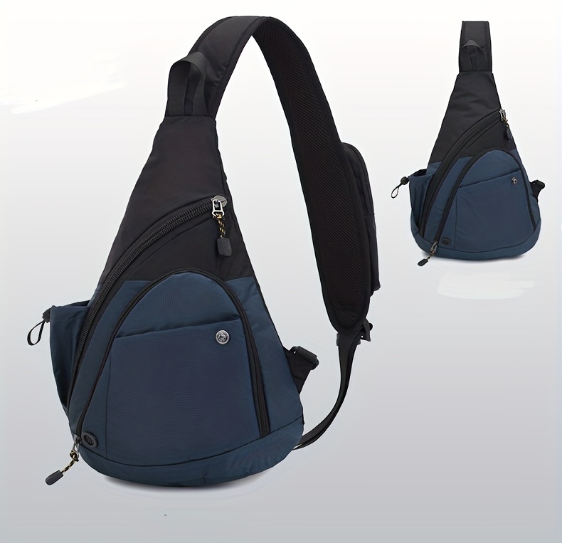 1pc mens chest bag single shoulder chest bag outdoor leisure waterproof multi functional large capacity details 10