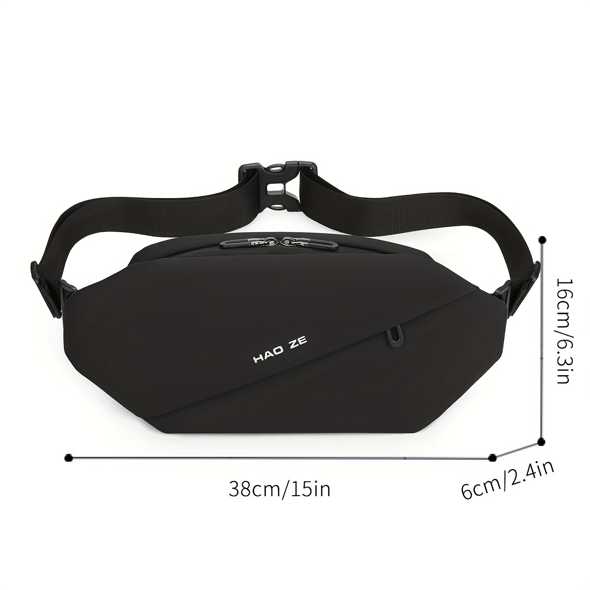 1pc mens crossbody bag casual trendy fashion waterproof shoulder bag large capacity chest bag details 0