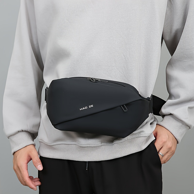 1pc mens crossbody bag casual trendy fashion waterproof shoulder bag large capacity chest bag details 6