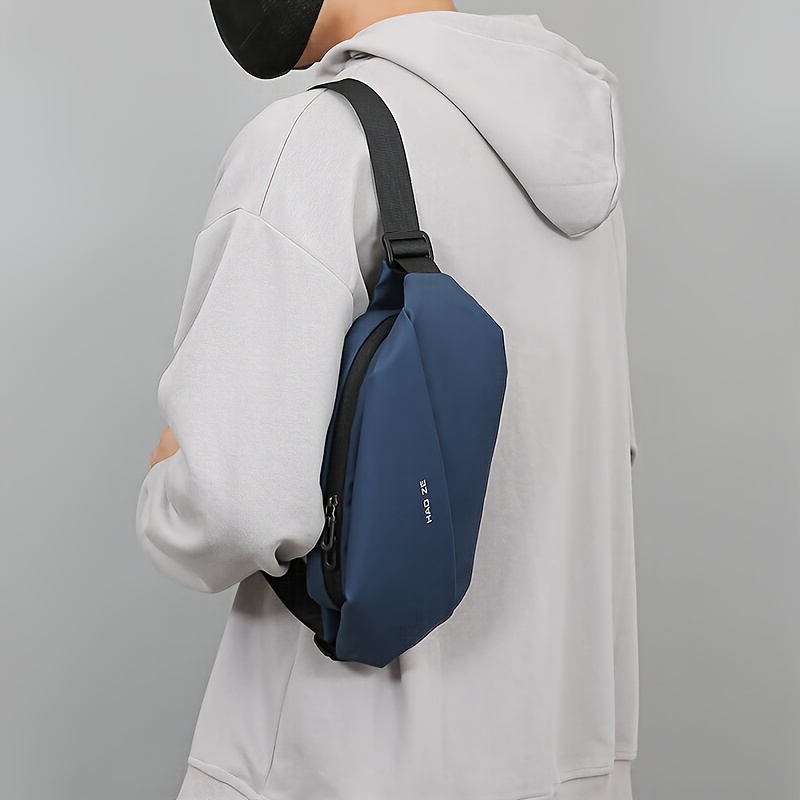 1pc mens crossbody bag casual trendy fashion waterproof shoulder bag large capacity chest bag details 7