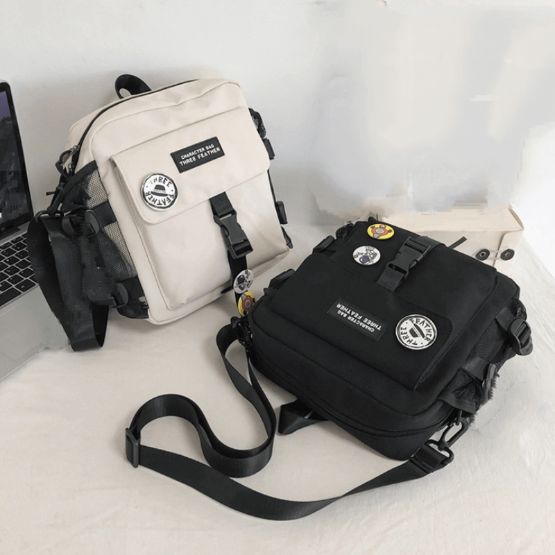 1pc mens nylon trendy crossbody bag cargo shoulder bag fashion trendy bag details 1