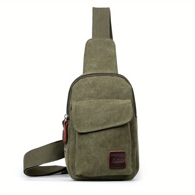 1pc korean version mens womens chest bag student commuter canvas crossbody bag sling bag sports outdoor single shoulder bag for camping hiking details 5