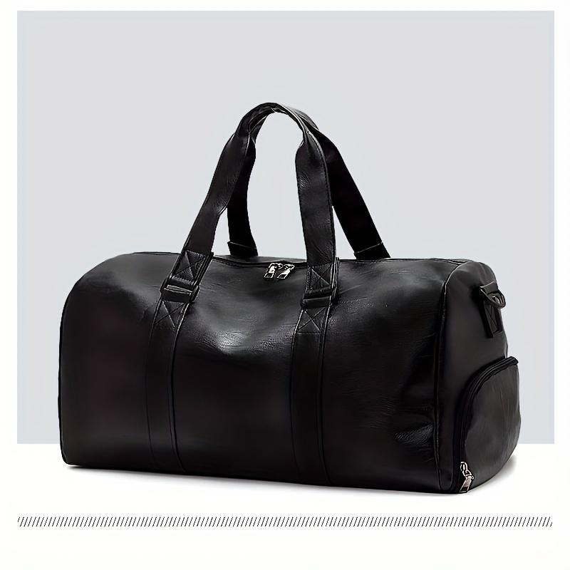 gym bag large capacity short distance travel bag dry and wet separation bag with shoe compartment pu tote bag suitable for fitness exercise and outdoor travel details 4