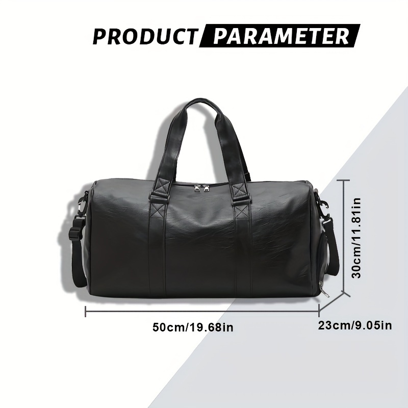gym bag large capacity short distance travel bag dry and wet separation bag with shoe compartment pu tote bag suitable for fitness exercise and outdoor travel details 7