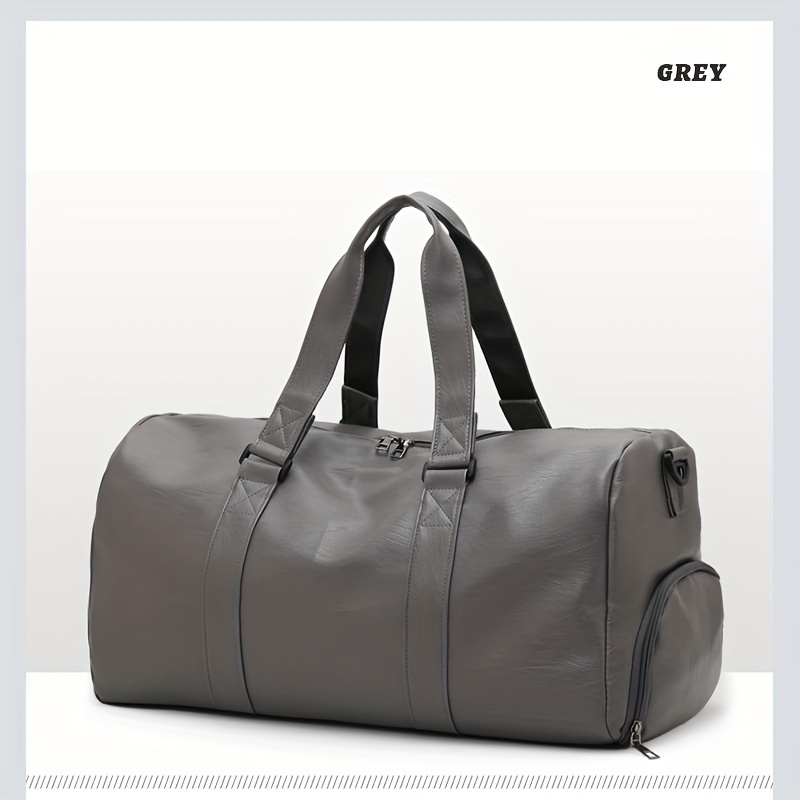 gym bag large capacity short distance travel bag dry and wet separation bag with shoe compartment pu tote bag suitable for fitness exercise and outdoor travel details 9