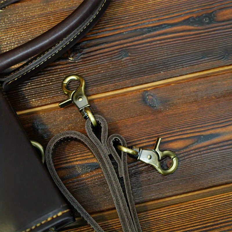 1pc Top Layer Cowhide Men s Handbag, Leather Business Shoulder Bag, Business Trip Tote Bag details 5
