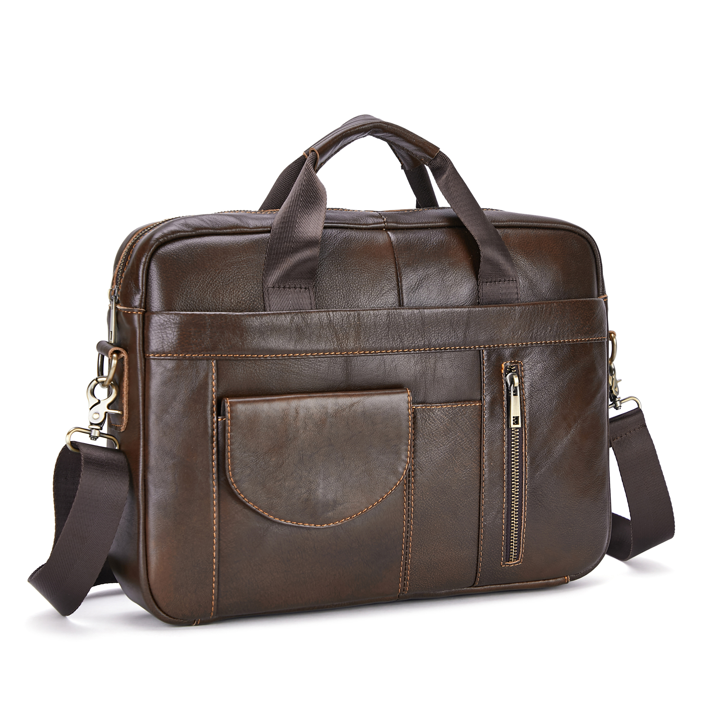 new vintage genuine leather mens bag top layer cowhide handbag mens briefcase vintage one shoulder crossbody bag fashion give gifts to men on valentines day details 2