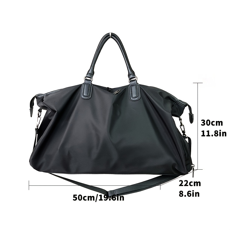 black travel bag portable short distance business trip travel luggage bag large capacity dry and wet separation sports fitness bag details 0