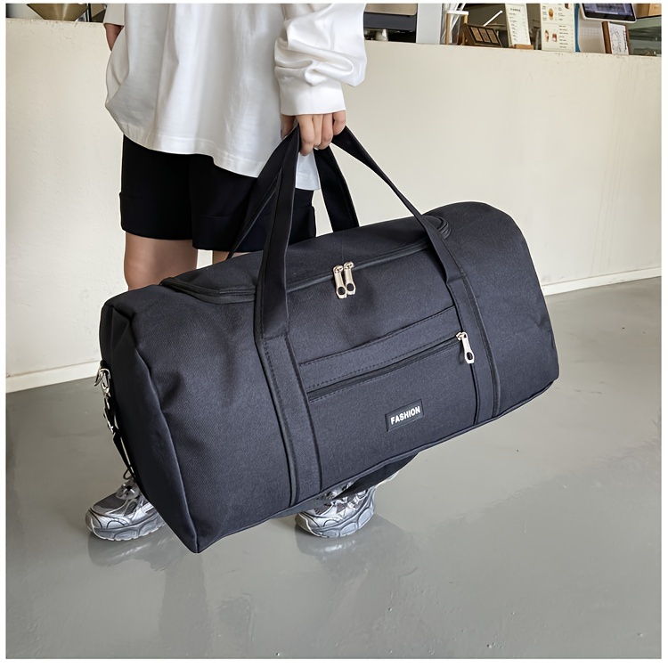 large capacity gym bag, 1pc mens large capacity gym bag waterproof sports handbag simple solid color sports crossbody bag multifunctional outdoor travel bag daily commuter handbag details 5