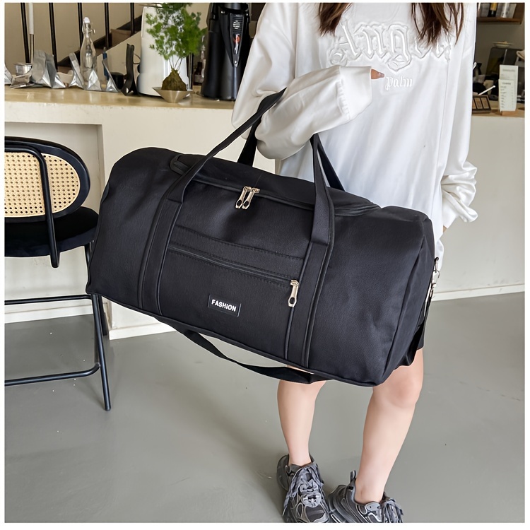large capacity gym bag, 1pc mens large capacity gym bag waterproof sports handbag simple solid color sports crossbody bag multifunctional outdoor travel bag daily commuter handbag details 6