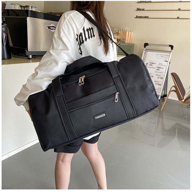 large capacity gym bag, 1pc mens large capacity gym bag waterproof sports handbag simple solid color sports crossbody bag multifunctional outdoor travel bag daily commuter handbag details 7