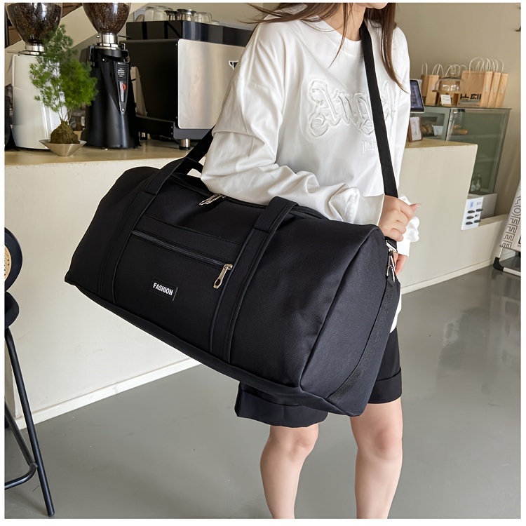 large capacity gym bag, 1pc mens large capacity gym bag waterproof sports handbag simple solid color sports crossbody bag multifunctional outdoor travel bag daily commuter handbag details 9