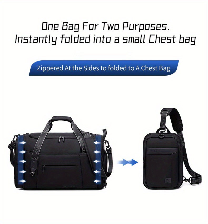 multifunctional sports bag waterproof large capacity travel duffel bag with shoes compartment suitable for fitness exercise and outdoor travel details 1
