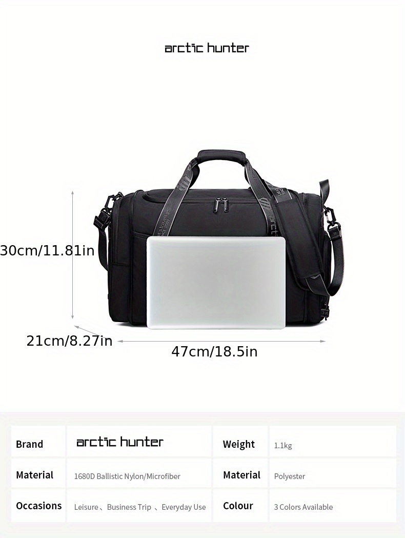 multifunctional sports bag waterproof large capacity travel duffel bag with shoes compartment suitable for fitness exercise and outdoor travel details 7