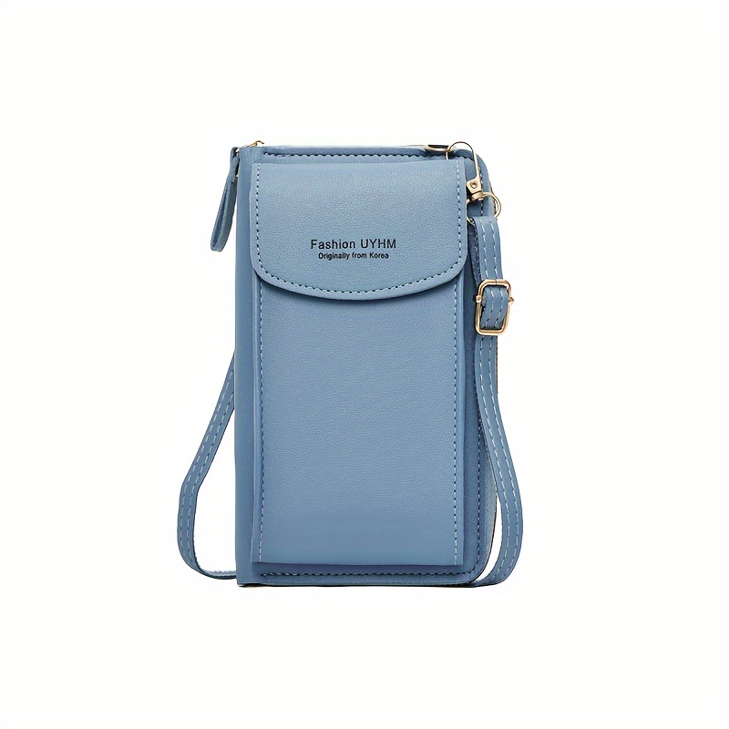 fashion simple shoulder bag solid color crossbody bag multifunctional zipper purse details 2