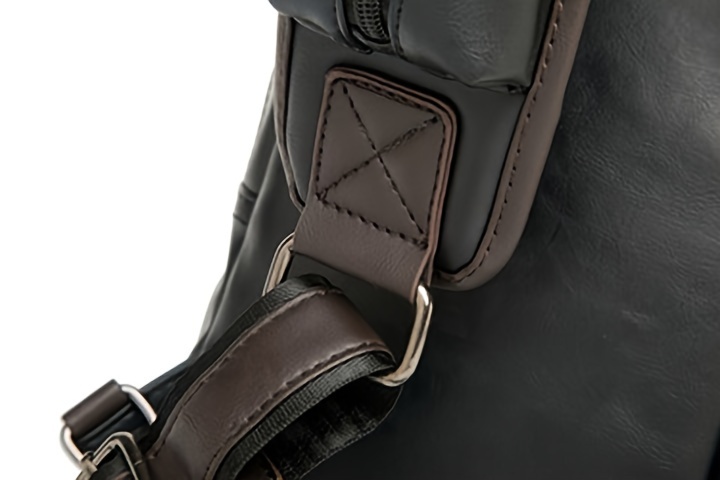 vintage multi pocket sling bag solid color textured crossbody bag with mini credit card case details 7