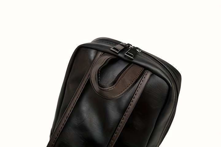 vintage multi pocket sling bag solid color textured crossbody bag with mini credit card case details 8