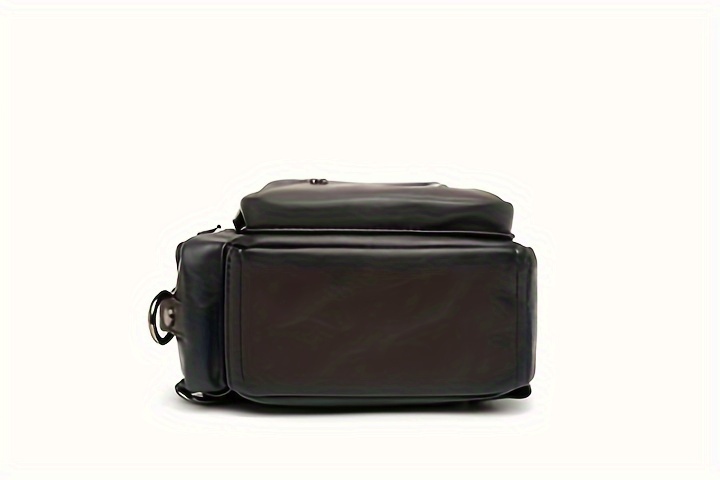 vintage multi pocket sling bag solid color textured crossbody bag with mini credit card case details 9