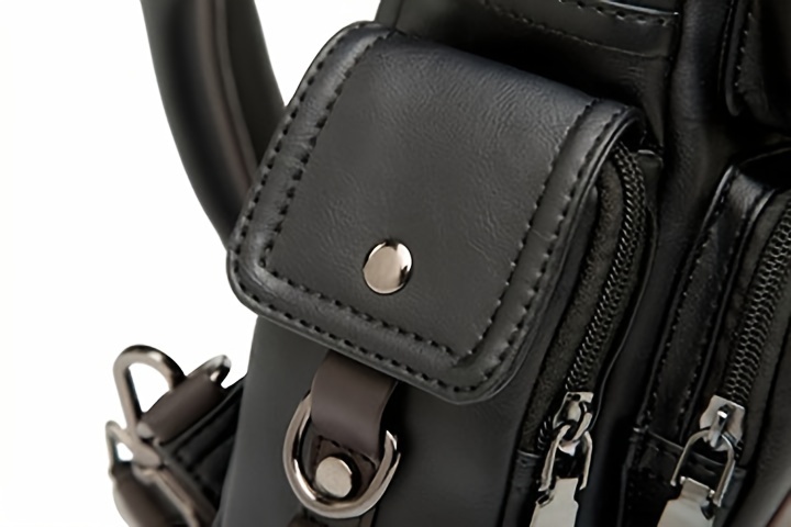 vintage multi pocket sling bag solid color textured crossbody bag with mini credit card case details 10