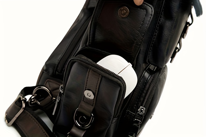 vintage multi pocket sling bag solid color textured crossbody bag with mini credit card case details 12