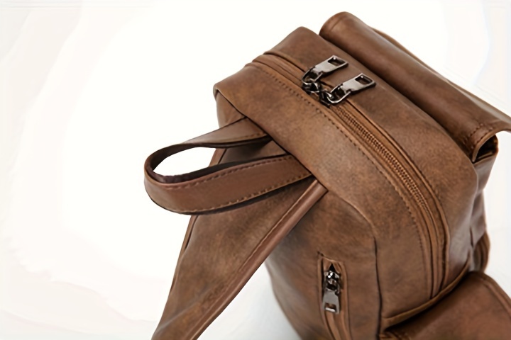 vintage multi pocket sling bag solid color textured crossbody bag with mini credit card case details 15