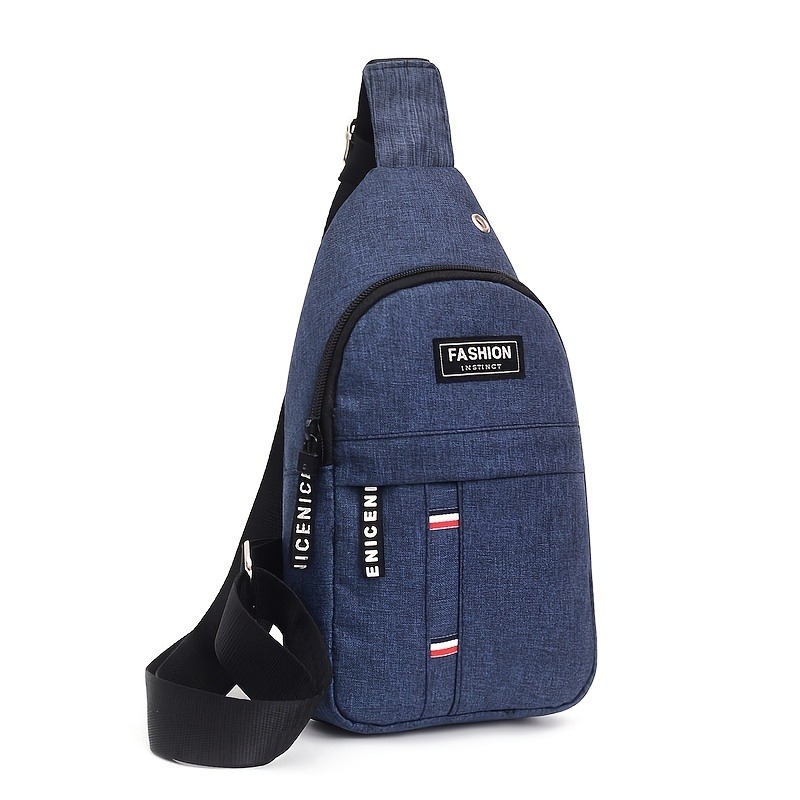 Casual Solid Color Sling Zipper Bag, Multifunctional Sports Outdoor Fancy Pack, Small Crossbody Bag details 6