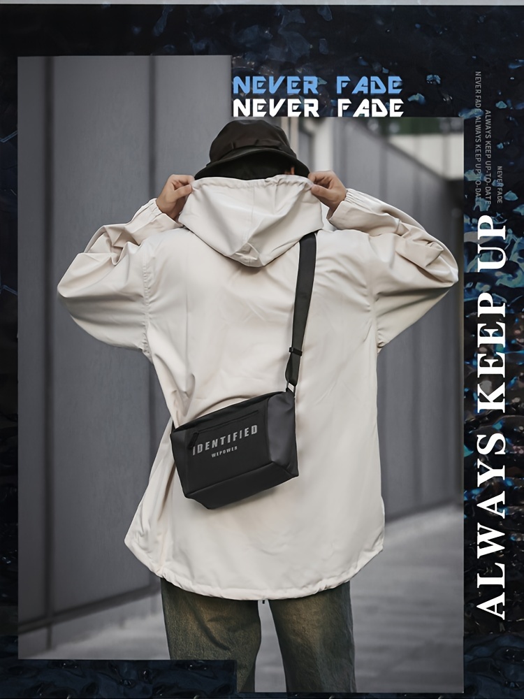 Casual Letter Pattern Shoulder Bag, All-Match Unisex Street Style Crossbody Bag Purse, Shopping Bag details 1
