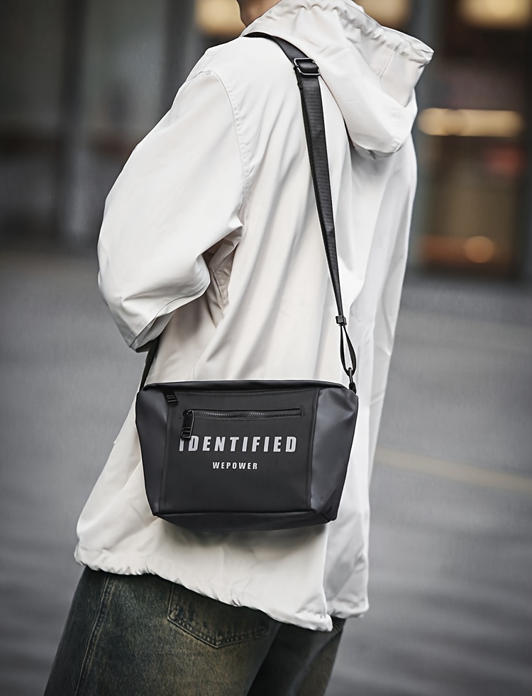Casual Letter Pattern Shoulder Bag, All-Match Unisex Street Style Crossbody Bag Purse, Shopping Bag details 7