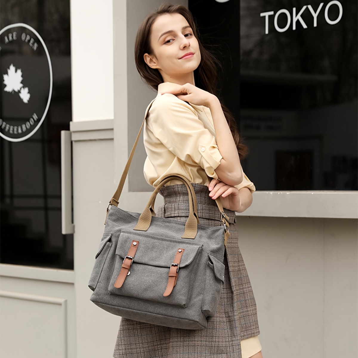 large capacity casual luggage crossbody bag for travel all match versatile shoulder bag with multi pockets details 3
