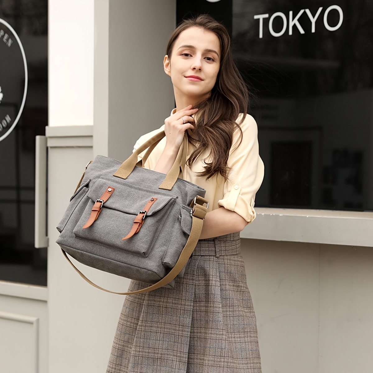 large capacity casual luggage crossbody bag for travel all match versatile shoulder bag with multi pockets details 7