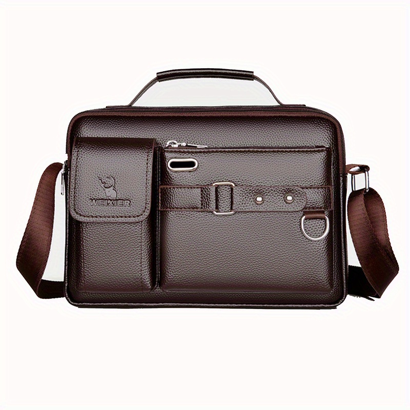 vintage solid color square shoulder bag all match top handle satchel bag for women trendy business messenger bag details 3