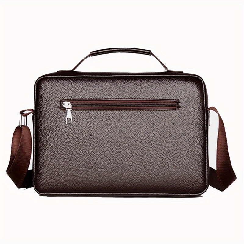 vintage solid color square shoulder bag all match top handle satchel bag for women trendy business messenger bag details 5