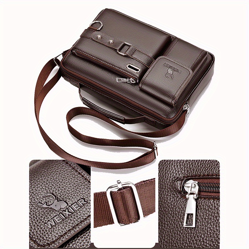 vintage solid color square shoulder bag all match top handle satchel bag for women trendy business messenger bag details 10
