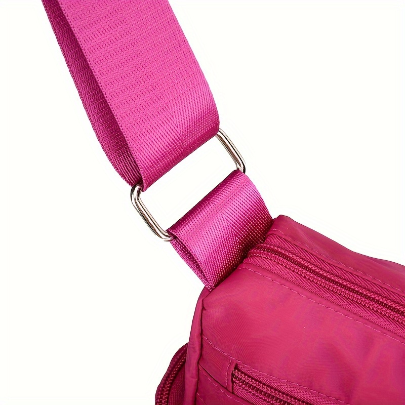 stylish multi layer zipper crossbody bag casual solid color shoulder bag perfect messenger bag for daily use details 5