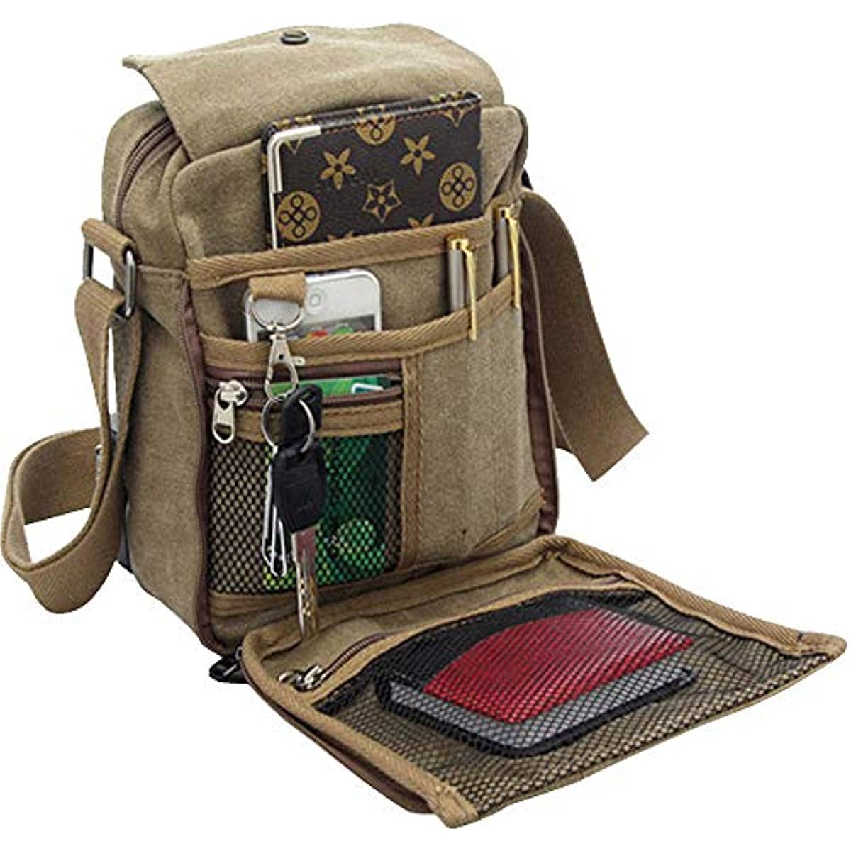 vintage design square bag zipper all match travel storage bag casual crossbody bag details 1