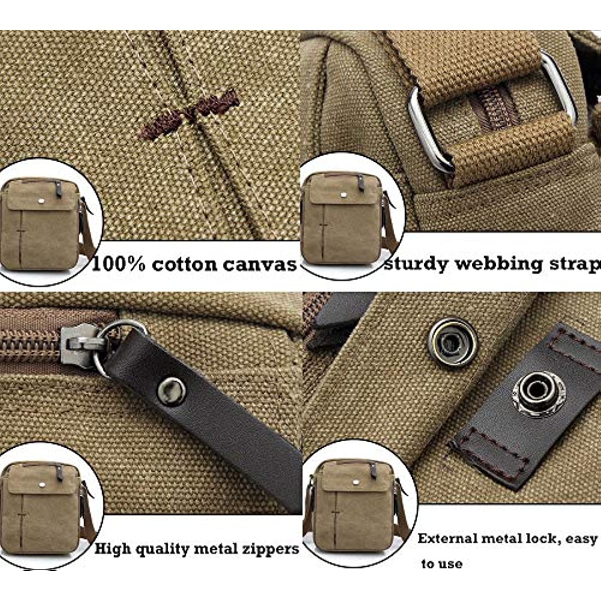 vintage design square bag zipper all match travel storage bag casual crossbody bag details 4
