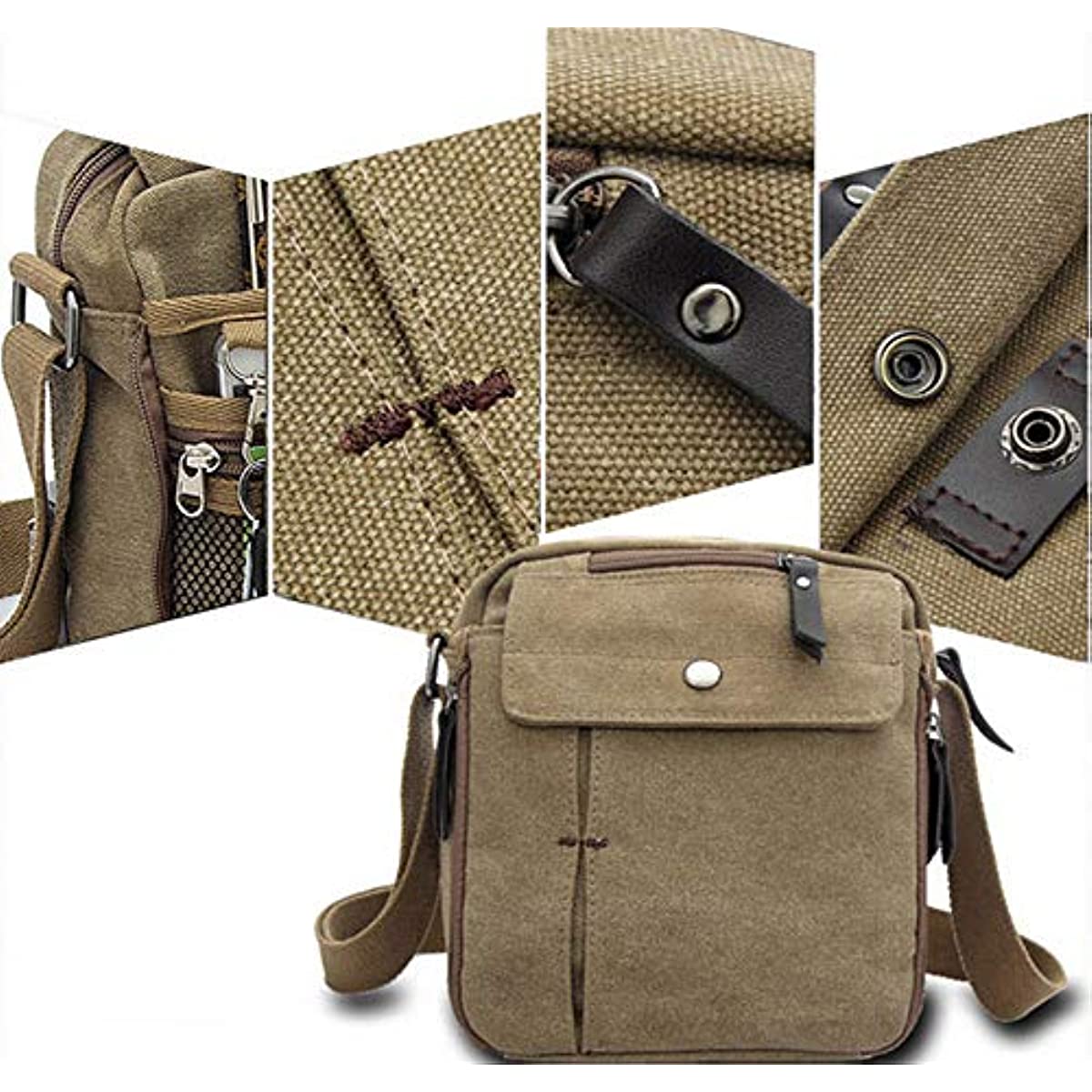 vintage design square bag zipper all match travel storage bag casual crossbody bag details 5