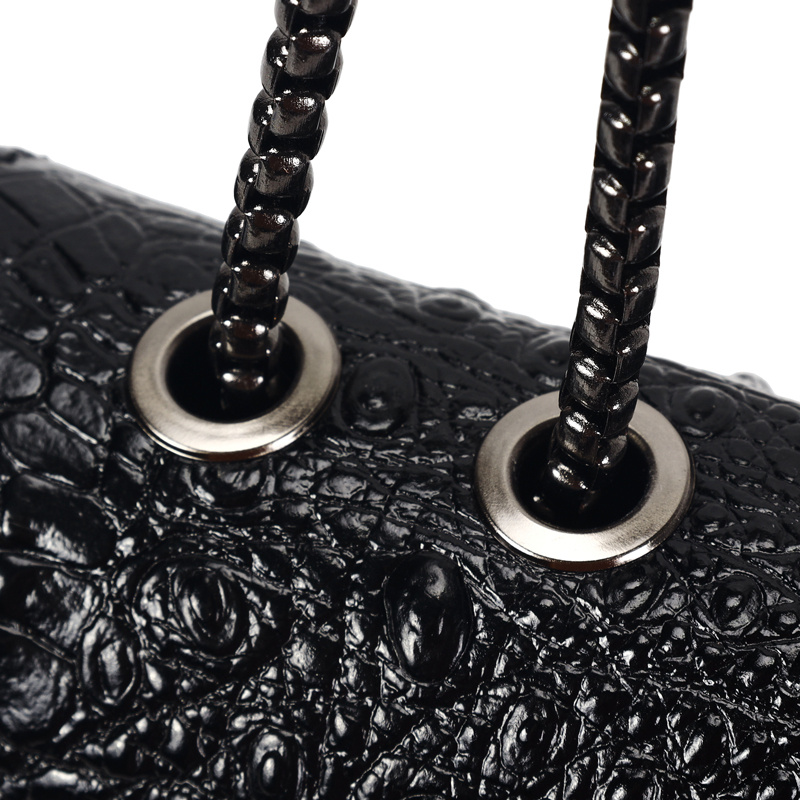 fashion crocodile pattern shoulder bag stylish faux leather sling bag lightweight womens purse details 7