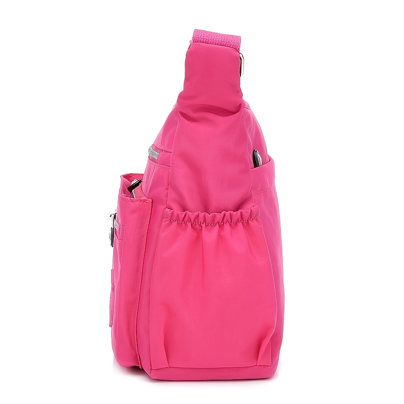 womens nylon crossbody bag water proof shoulder bag multi zipper messenger bag details 0