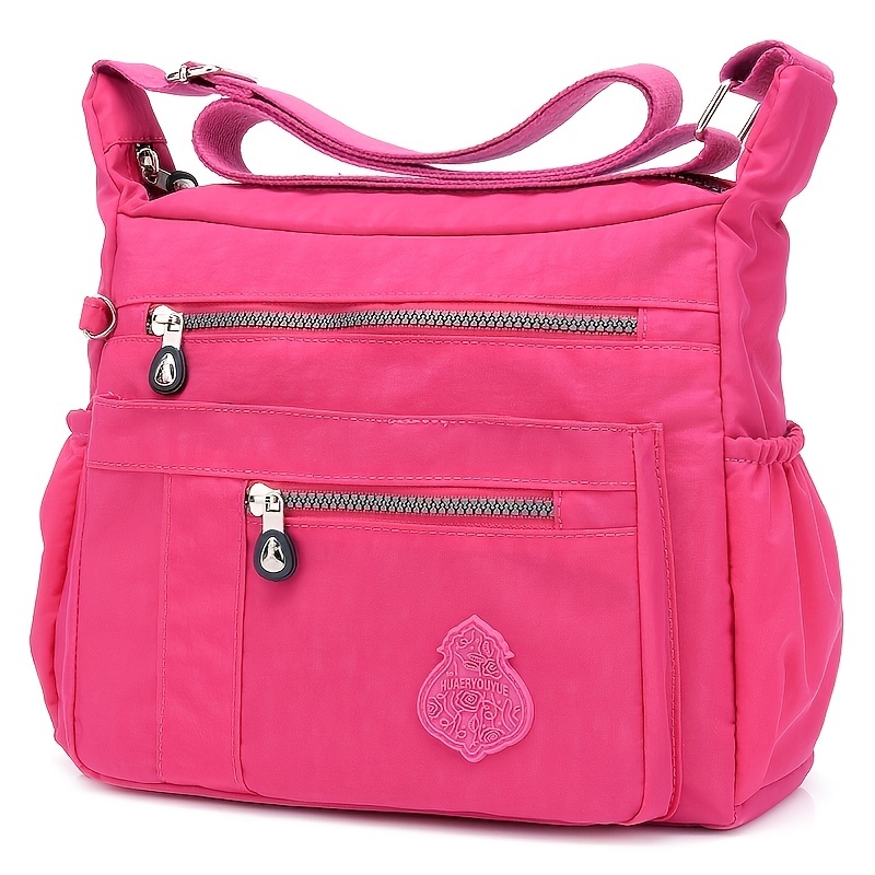 womens nylon crossbody bag water proof shoulder bag multi zipper messenger bag details 1
