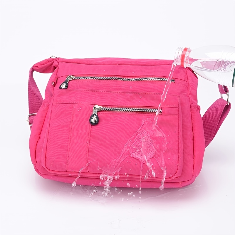 womens nylon crossbody bag water proof shoulder bag multi zipper messenger bag details 6